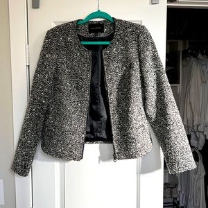 Tweed zip up blazer
